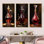 Elfand - Ensemble de 3 impressions murales sur verre