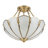 4 - Light Gold Vintage Glass Bowl Pendant Light-1459780333