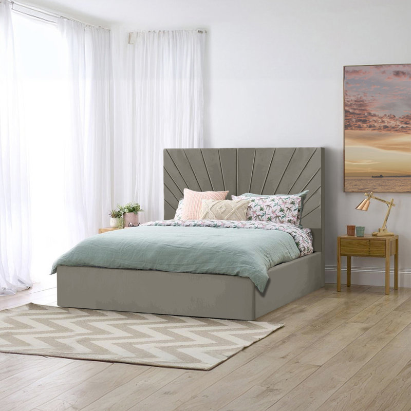 Addilee Upholstered Bed, Grey, Single (3')