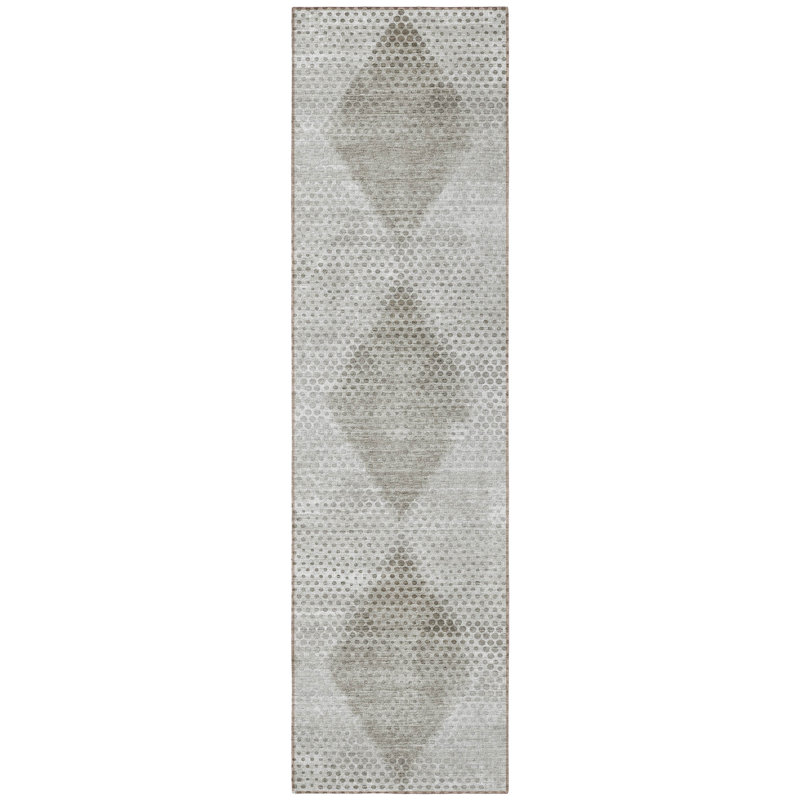 Tapis de couloir intérieur et extérieur gris 8 pi