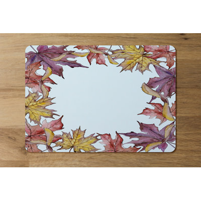 Franka Polyester, Wood Floral Rectangle Placemat