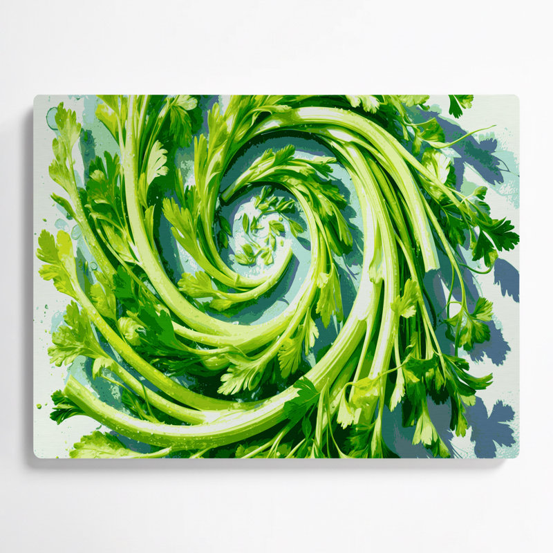 Légumes, art mural vert céleri en métal