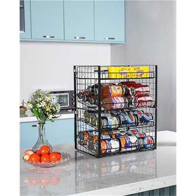 2-Tier Stackable Can Storage Rack