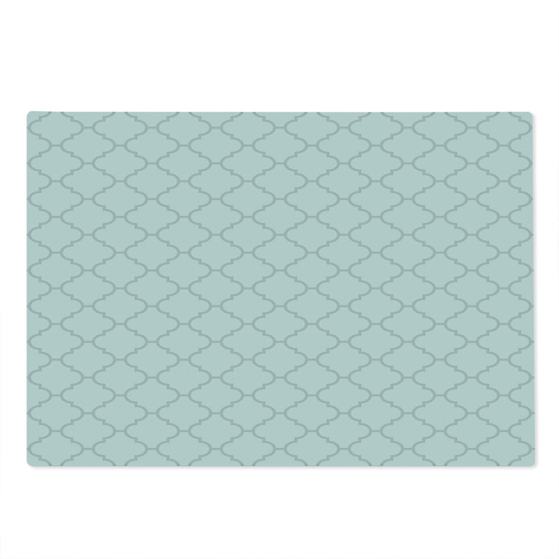 Ambesonne Grey Cutting Board Large Size Monochrome Damask Pattern White Grey