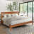 Acacia Premium Emery Solid Wood Platform Bed Frame with Headboard Included, No Box Spring Needed, Weight Capacity 800lb.-273631666-273631664