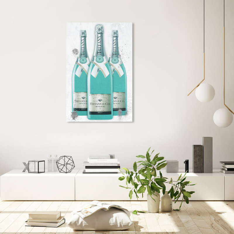 Diamants et bulles champagne - impression sur toile, H 15 po x l 10 po, Toile tendue