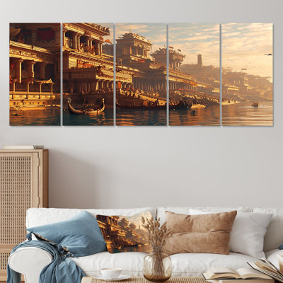 Almudena - City Buildings Wall Art Decor 5 Piece
