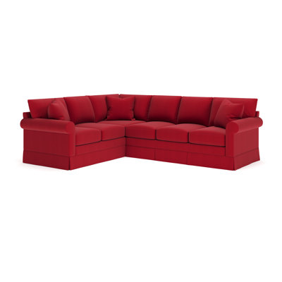 Friedman 115" W 2-Piece Upholstered Sectional with Foam and Down Blend Cushions