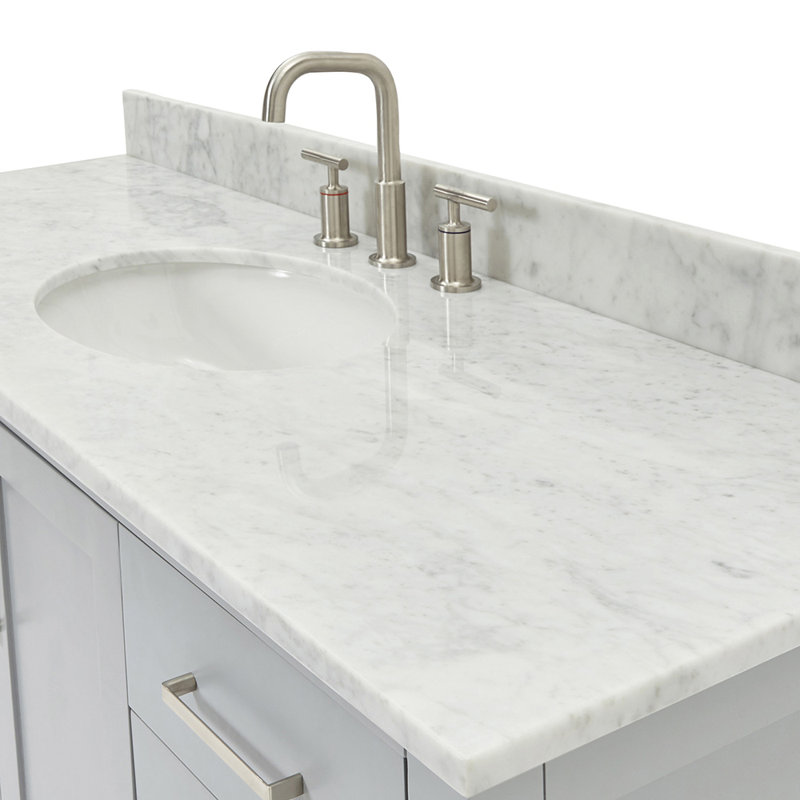 Magnolia Bath Vanity Rectangular Basin S061SCW2R, Gray, Oval, 55"