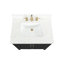 Ensemble de meuble-lavabo simple 30 po avec plateau en chêne noir Luka-117807153-117807156
