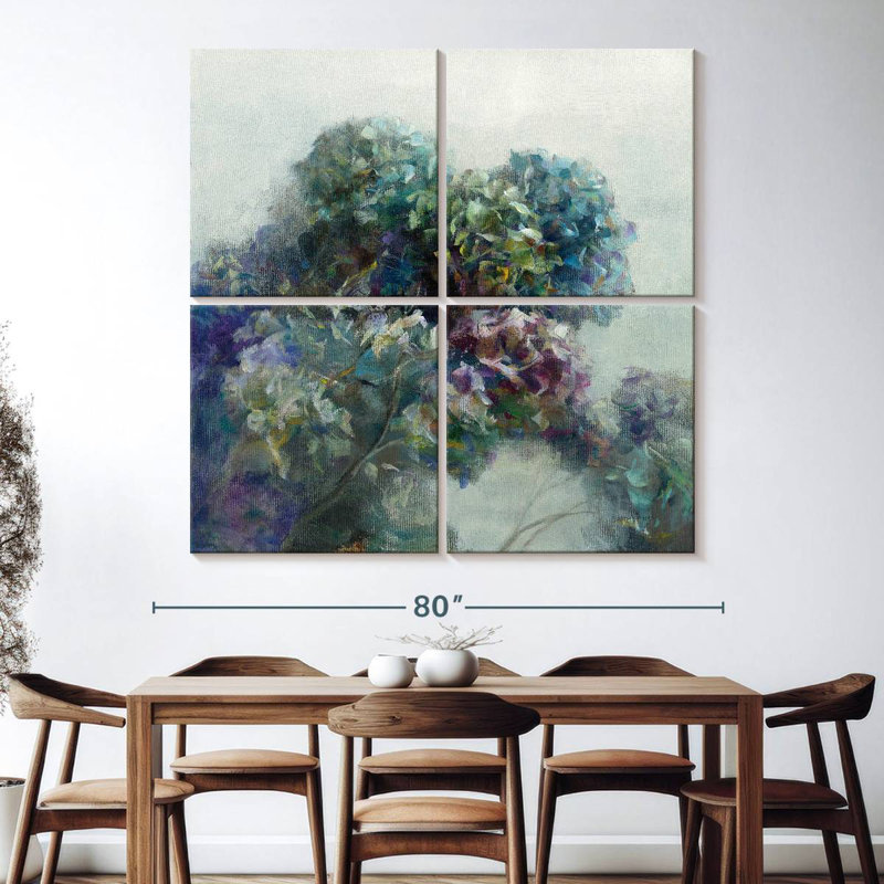 Hortensia abstrait Harnek, H 74 po x l 74 po