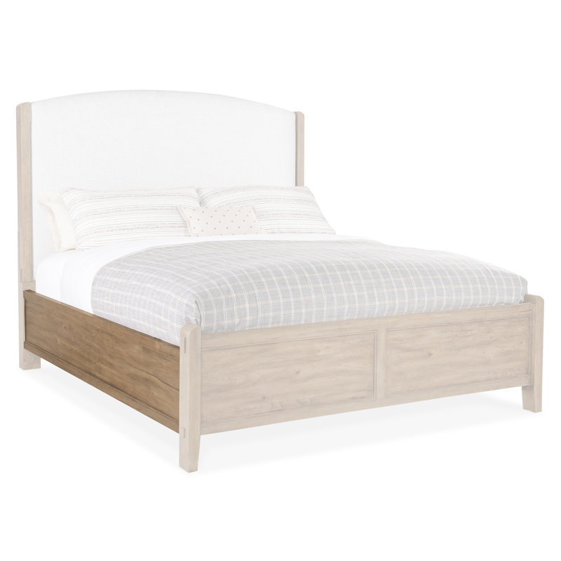 Vineyard Row Upholstered Panel Bed, Queen