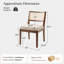 Chaise de salle à manger en bois massif avec dossier en rotin de 20 po Demretuis-540051928
