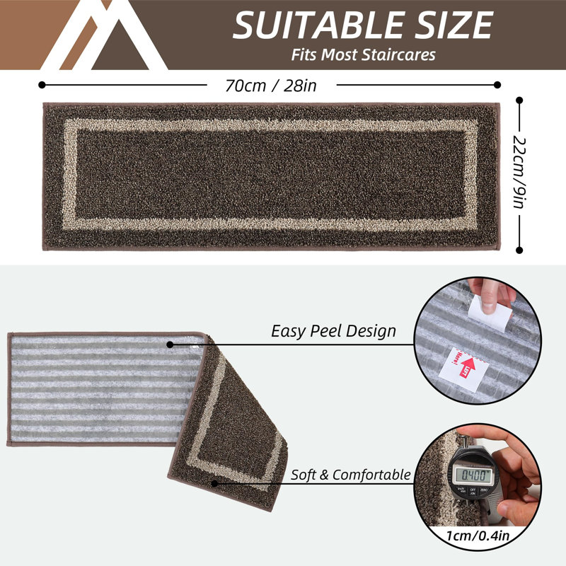 Rickeya Non-Slip Stair Tread, Brown