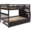 Lit superposé avec lit gigogne simple, rangement et capacité de lit gigogne pratique-1323669255