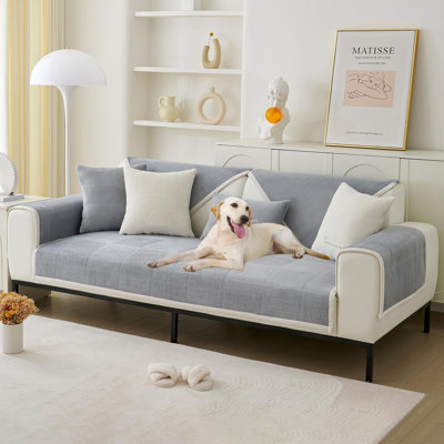 Fabric Box Cushion Sofa Slipcover