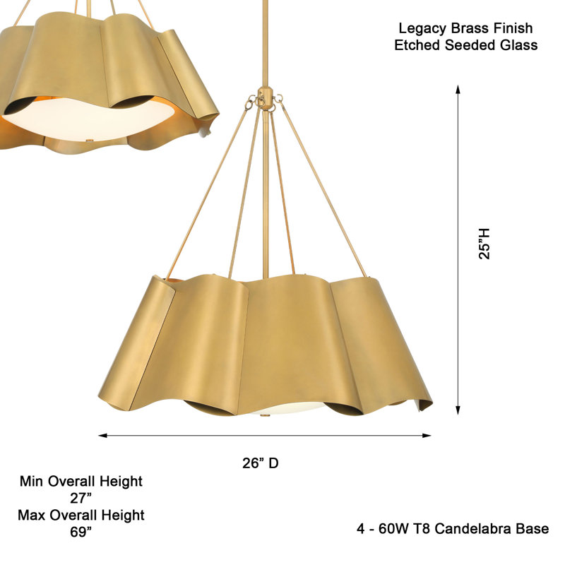 Luminaire suspendu 4 lumières