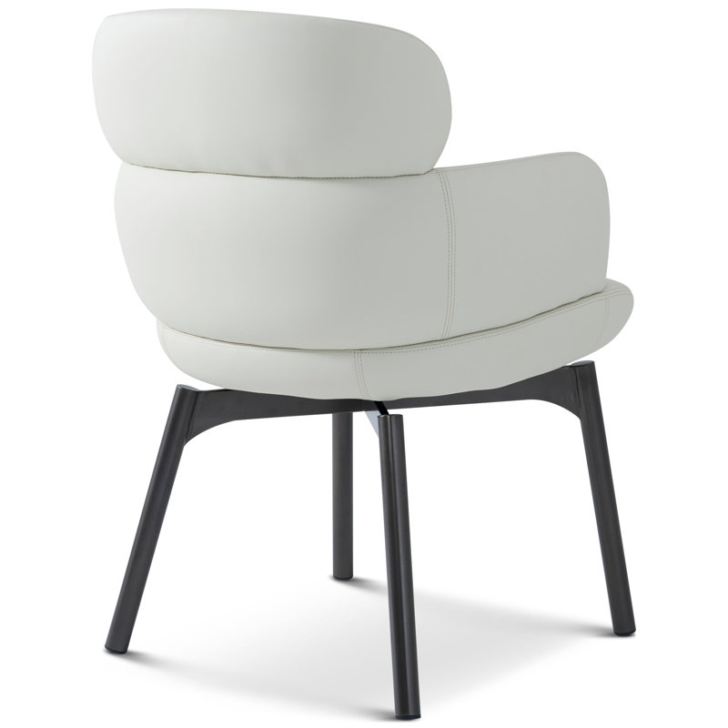 Chaise de salle à manger Coletti, Blanc/Noir