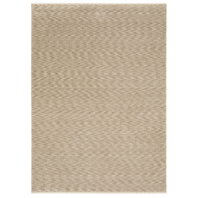 Ehlena Textured Lines Beige/ Tan Area Rug, Rectangle 9'10" x 12'11"