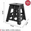 MantraRaj Folding Step Stool Lightweight Foldable Step Stool for Adults and Kids (Black, Medium)