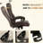 PU Leather Executive Desk Chair with Adjustable Height and Swivel Wheels, High Back Ergonomic Office Chair, For Home and Office