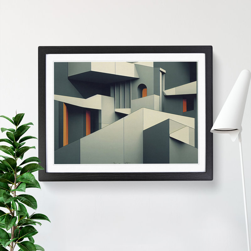 Architecture - Single Picture Frame Print, 46cm H x 64cm W, Black Framed