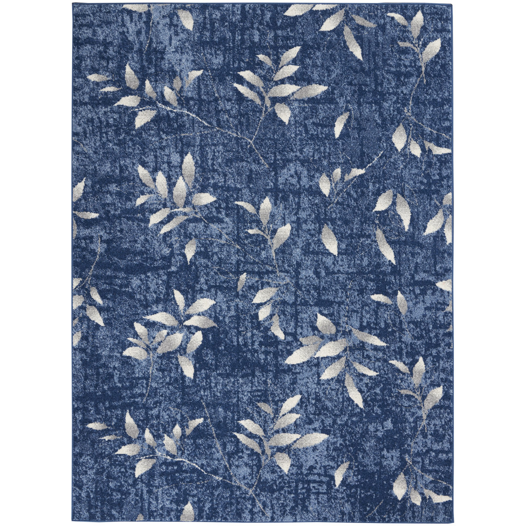 River Flow Tufted Blue/White Rug