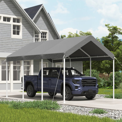 10x20 Ft Outdoor Carport With Adjustable Height