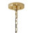 13"L Giovannie Ornate Gold Metal and Silver Glass Pendant