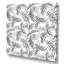 «Black and White Palm Leaves On White», reproduction d'art sur toile à motifs-66804150-66804154