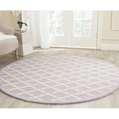 Tapis géométrique en laine touffeté à la main Cannen