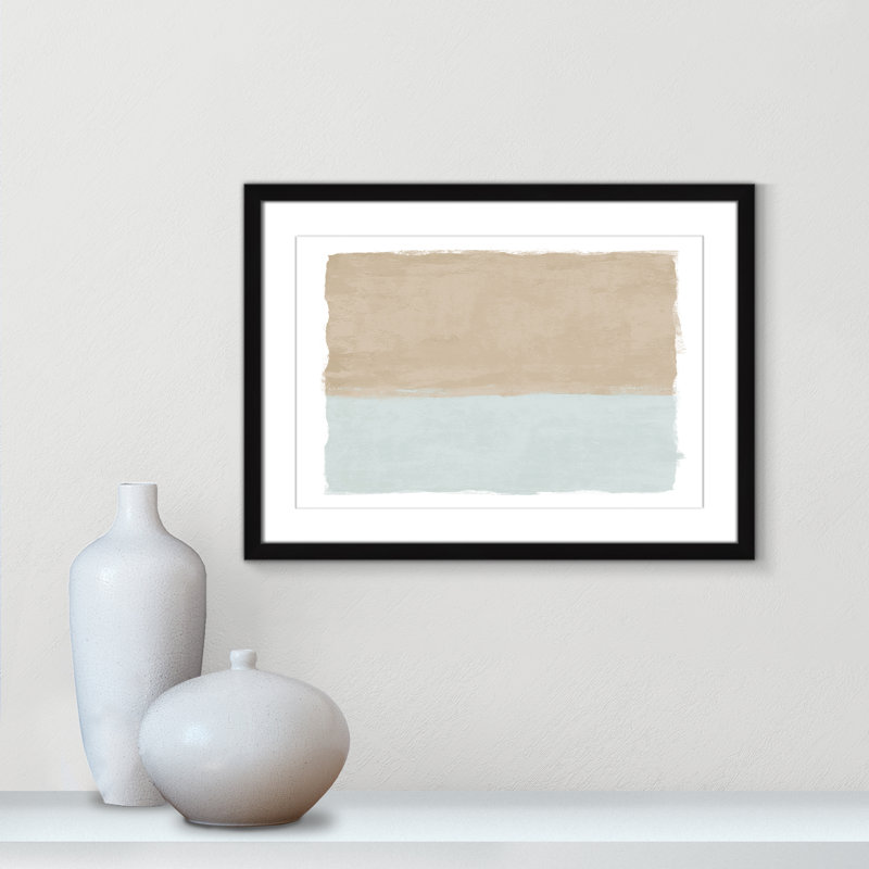 Sable et ciel II - reproduction de paysage par Natalie Carpentieri, L 23 po x H 17 po, Matted Print, Noir satiné