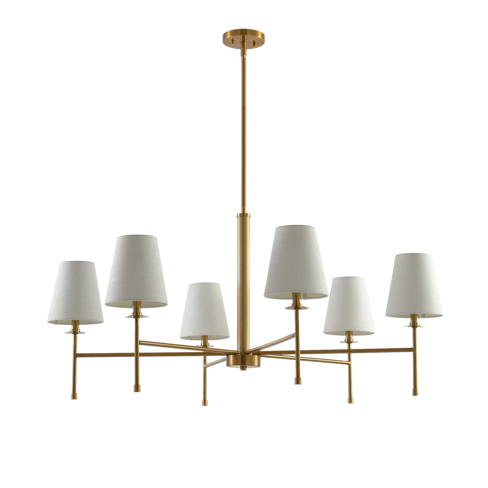 Icarus 6-Light Chandelier, Rose Gold