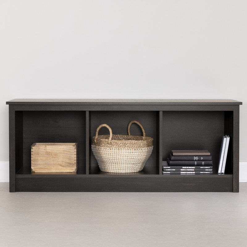 Toza Cubby Storage Bench, Black
