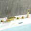 Robinet de baignoire à fixation sur comptoir Waterfall avec douchette 5 trous Robinet pour baignoire moderne en laiton-108072308