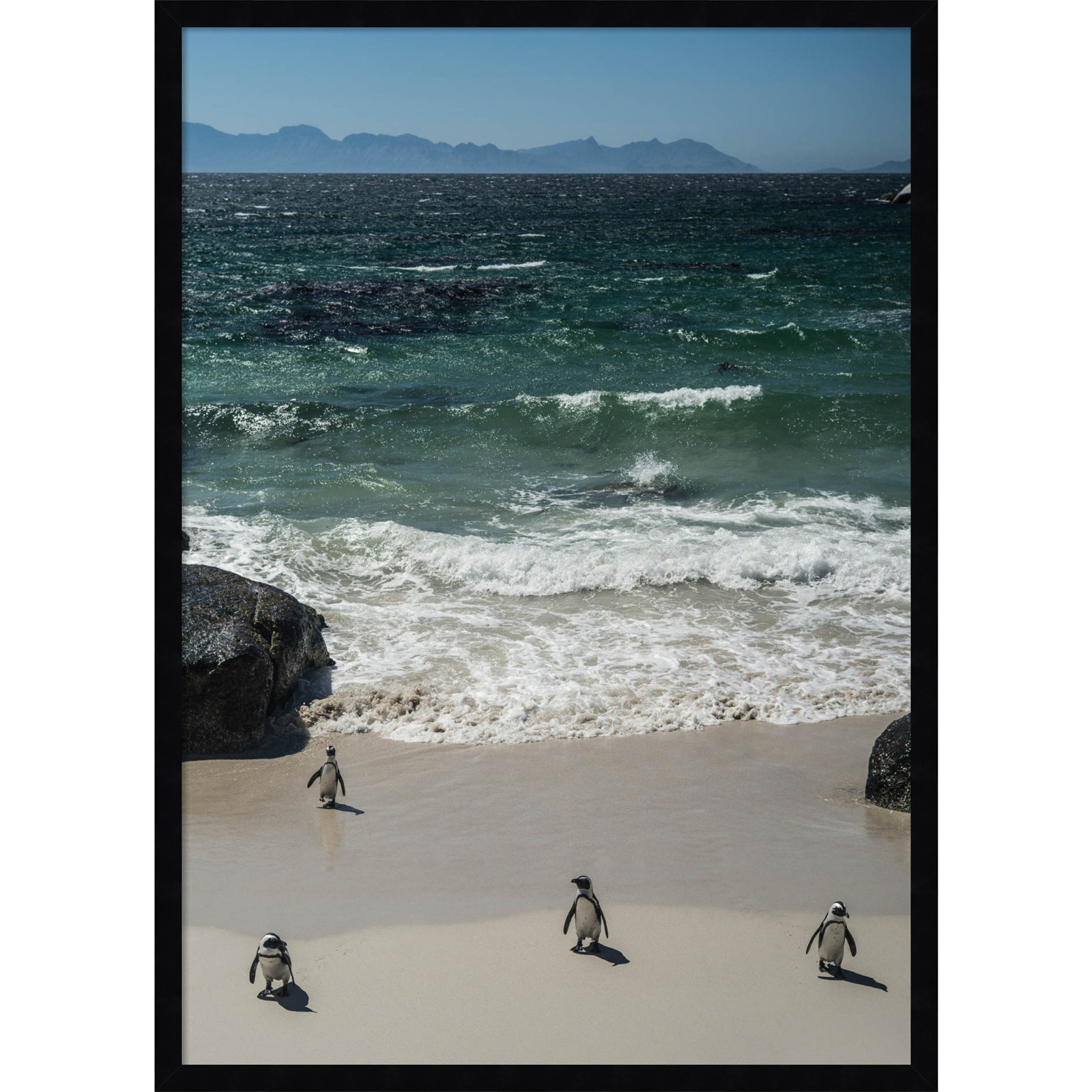 Perolio "Coming in to the Beach" Print, Black, 33" H x 24" W