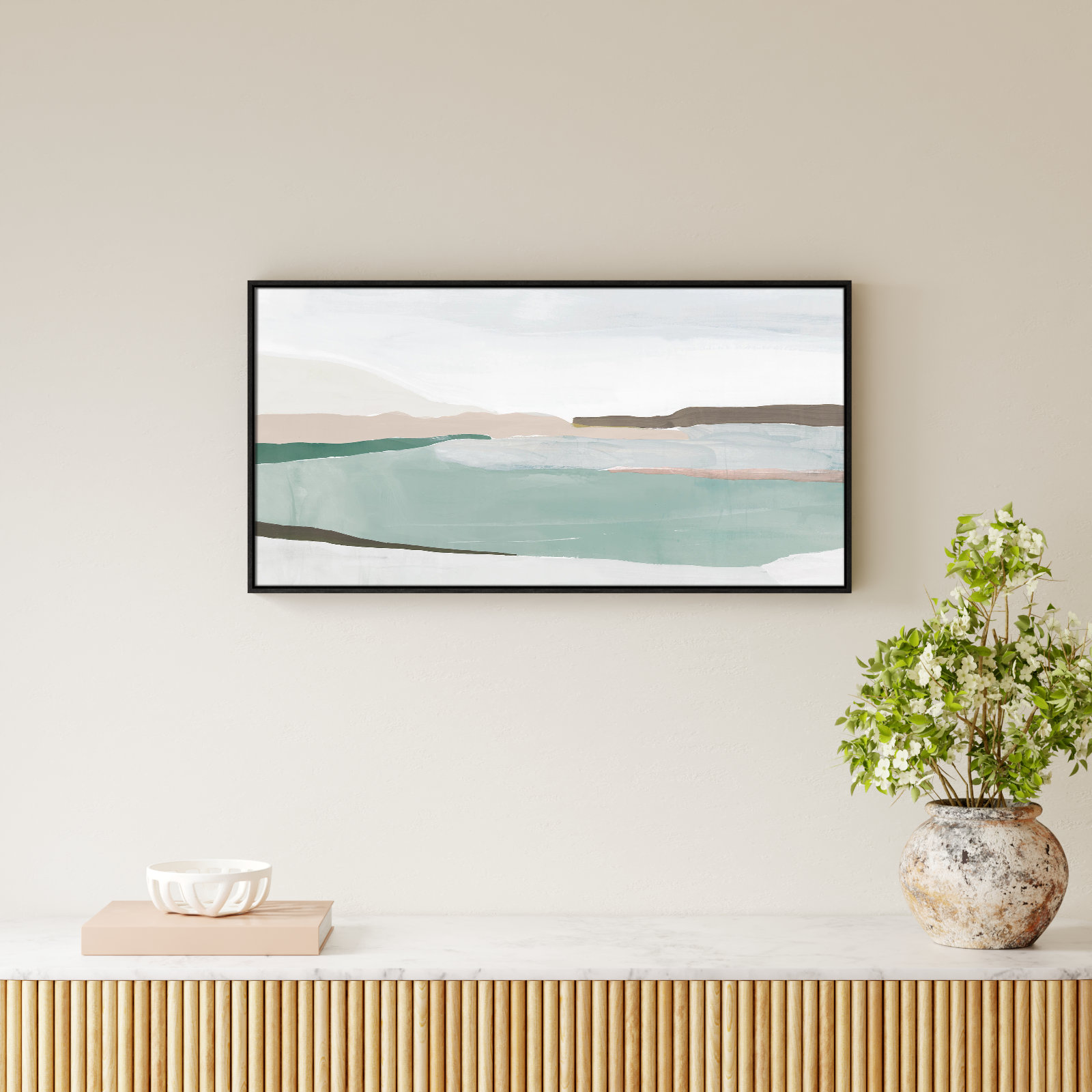 Kerala "Sole of the Land II" Print, Espresso, 21.5" H x 41.5" W x 2" D