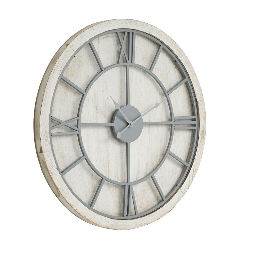Anetia White Large Wall Clock