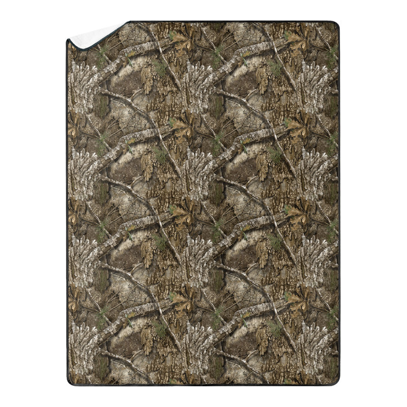 Jeté Realtree APX Silk Touch Sherpa 60X80, Abstrait gris