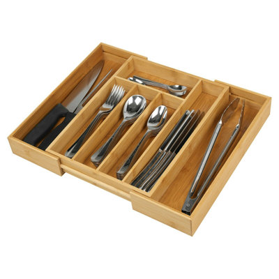 Bamboo Rectangle Cutlery Tray