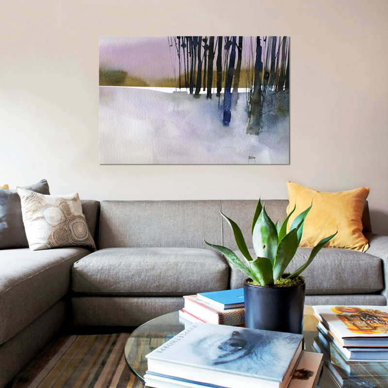 « debout par », reproduction sur toile, H 26 po x l 40 po x P 1,5 po, Toile tendue, Pas de tapis