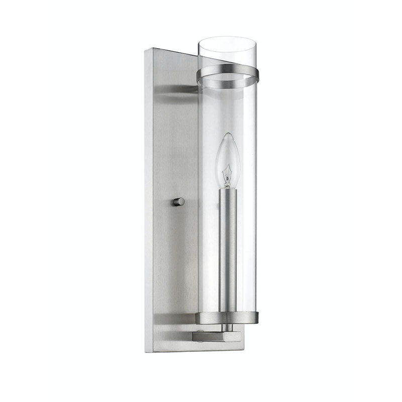 Aart Candle Wall Light, Satin Nickel
