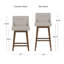 Tabouret pivotant à hauteur réglable en bois et rembourré Dorreen-2124057976-2124057863