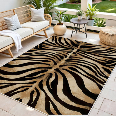  Area Rug Living Room Rugs 6x9ft Soft Indoor Carpet Modern Rug with Non Slip Rubber Backing for Under Dining Table Home,distressed zebra print decorative