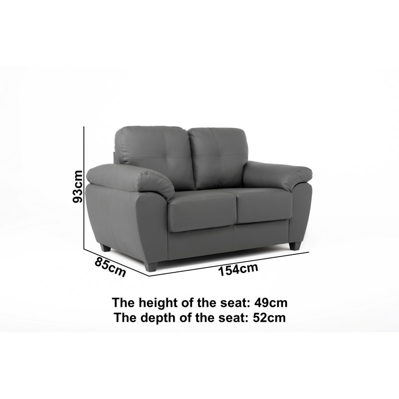 Capri 2 Seater Sofa Faux Leather