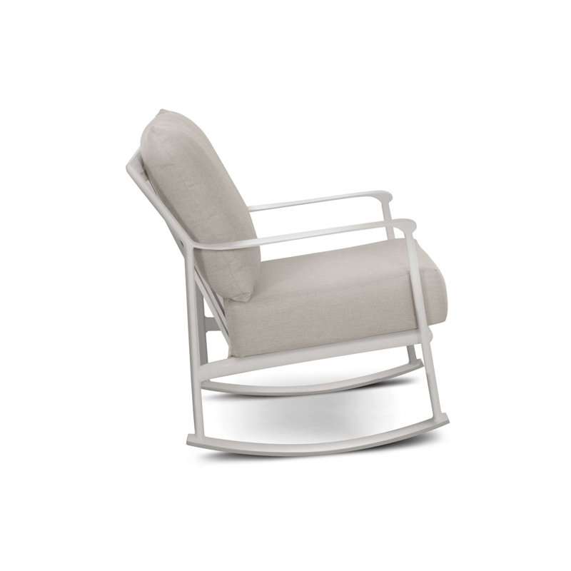 Outdoor Rocker Chair, Coastal Mist, Antique Beige Sunbrella® Canvas