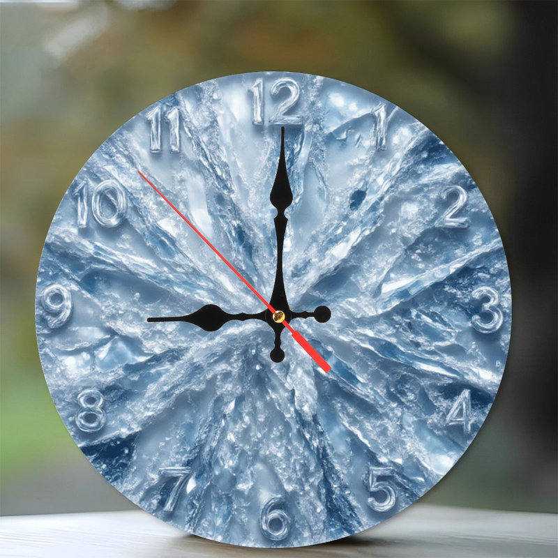 Horloge de glace craquelée