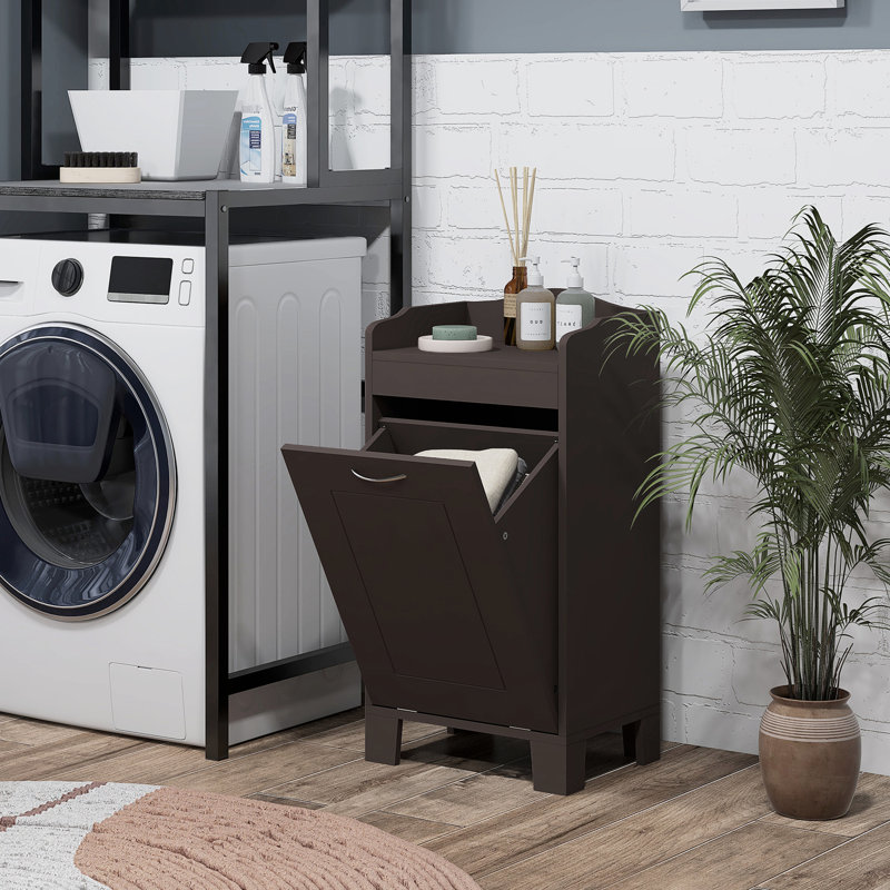 Bathroom Storage Hamper, 31", Tilt Out, Coffee, Improve Space Utilization 31" Enhance Functionality