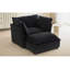 Canapé moderne avec accoudoirs de 47 po avec repose-pieds mobile, siège large, accoudoirs courbés et coussins moelleux pour le salon, la chambre à coucher-490591858