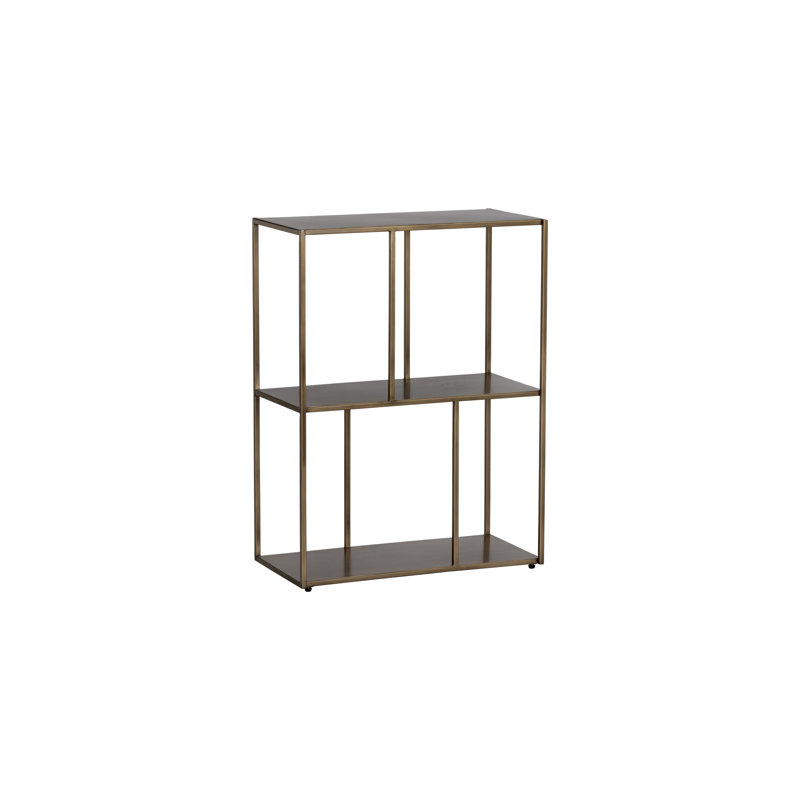 Etagere Bookcase, Antique Brass, 31" H x 23.75" W x 12" D